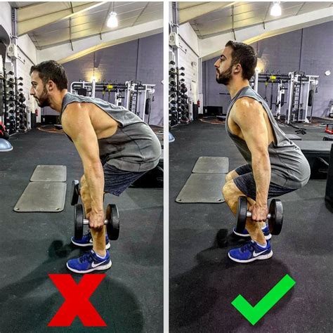 Dumbbell Squat - How To by @eni.d_ ⁣ • Assume athletic stance with ...