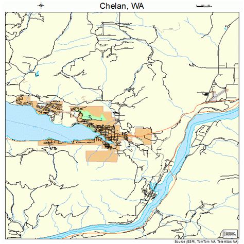 Chelan Washington Street Map 5311615