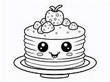 Pancake Coloring Page For Kids  Free Printable sketch template