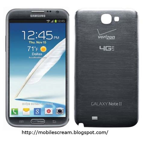 Next generation mobile phone: Samsung Galaxy Note® II (Verizon ...