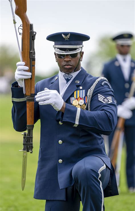 US Air Force Honor Guard Drill Team competes at Joint Services Drill ...