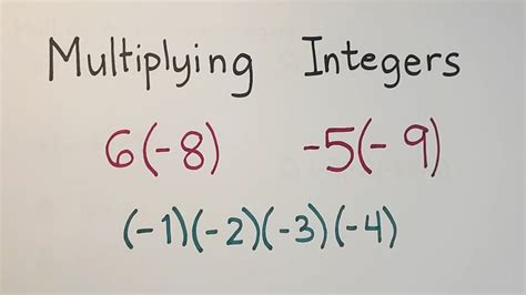 Examples Of Multiplying Integers