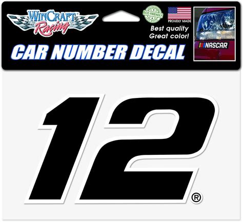 NASCAR Penske Racing Ryan Blaney NASCAR Ryan Blaney #12 Car Number Decals, multi, na : Buy ...