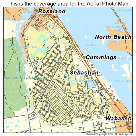 Aerial Photography Map of Sebastian, FL Florida