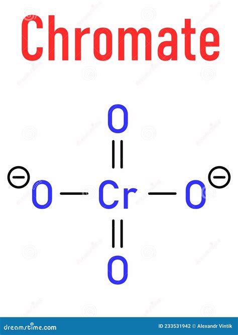 Skeletal Formula of Chromate Anion, Chemical Structure. Stock Vector ...