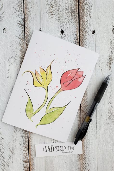 Brighten Someone's Day - Free Card Design by The Painted Pen