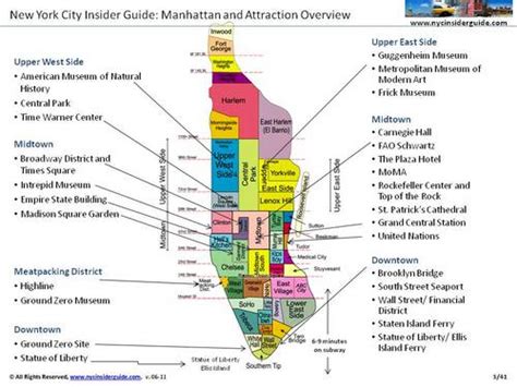 New York City Tourist Attractions Map images