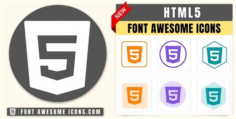 Font Awesome Html 5 Icon (Markup, Canvas)