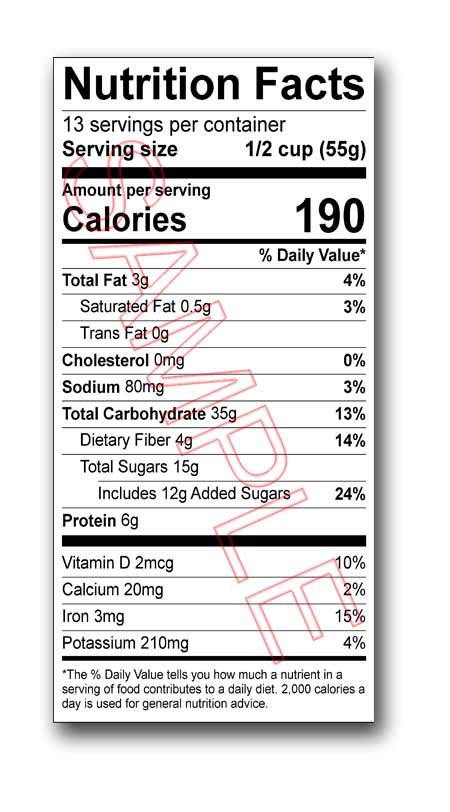 Nutritional Value Food Labels - Nutrition Ftempo