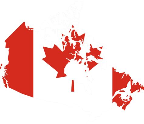 Canada flag on map on transparent background 19641257 PNG