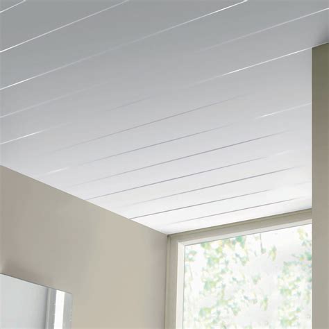 Orion White Gloss Silver Embedded 2700x250x8mm PVC Shower Wall/Ceiling ...