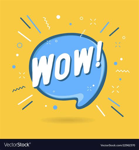 Wow banner speech bubble Royalty Free Vector Image