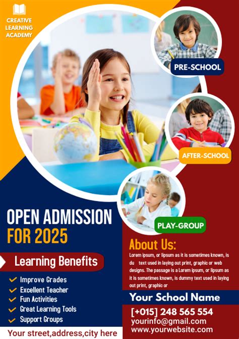 school admission flyer template | PosterMyWall