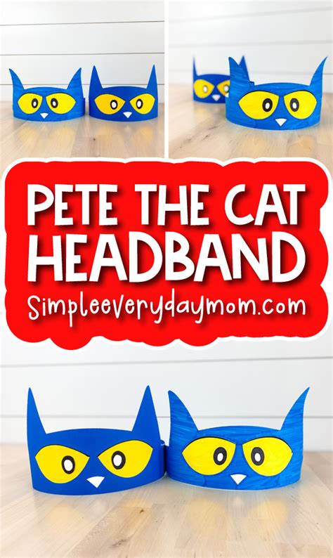 Pete The Cat Headband Craft [Free Template]