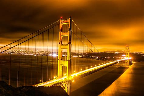 Golden Gate Bridge at Night Photograph by Cullen McHale