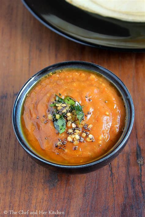 THE CHEF and HER KITCHEN: Tomato Chutney Recipe | Easy Chutney Varieties for Idli/Dosa