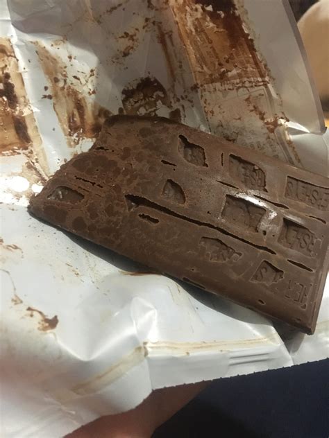 Hershey bar melted in the wrapper : r/mildlyinteresting