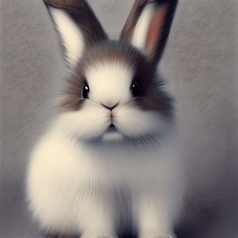 Masterpiece Fluffy Bunny Graphic · Creative Fabrica