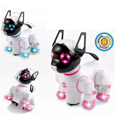 Electronic Pets Robot Dogs with Music Lighting Bark Stand Walk Universal Wheel Cute Interactive ...