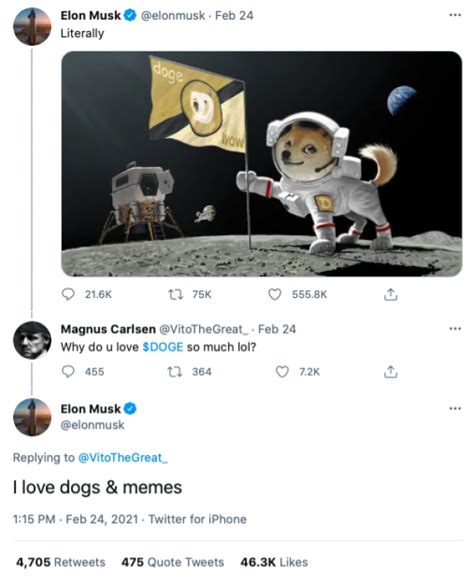 Elon Musk Twitter Post Dogecoin : Dogecoin Soared By 40 After Elon Musk ...