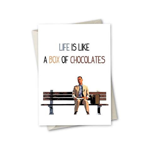 Forrest Gump Life is Like a Box of Chocolates Greeting Card | Etsy