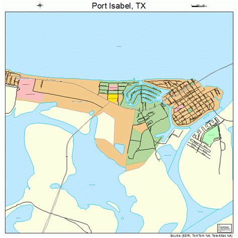 Port Isabel Texas Street Map 4858892