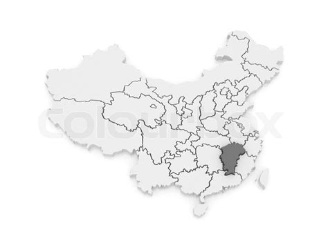 Map of Jiangxi. China. | Stock image | Colourbox