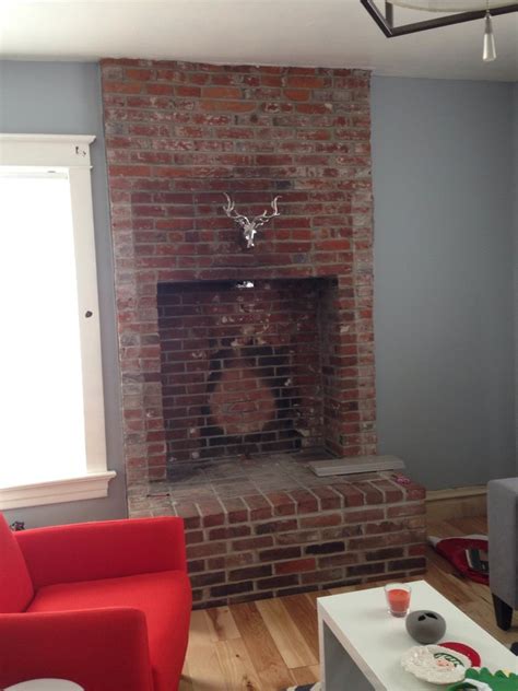 Brick Fireplace Conversion