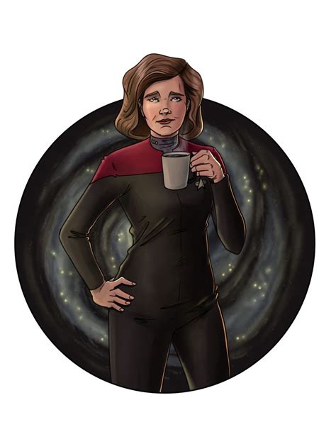 Captain Kathryn Janeway… and Her Coffee – Dan Voltz Art & Illustration