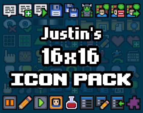 Justin's 16x16 Icon Pack by Justin Arnold