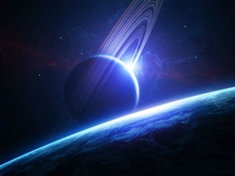 dark blue, Space Art, illuminated, sphere, lens flare, planet - space, backgrounds, shiny ...