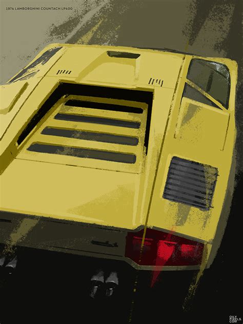 1974 LAMBORGHINI COUNTACH LP400 yellow – Oilypixels