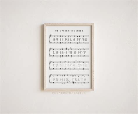 We Gather Together / Hymn Print / Hymn Wall Art / Thanksgiving - Etsy