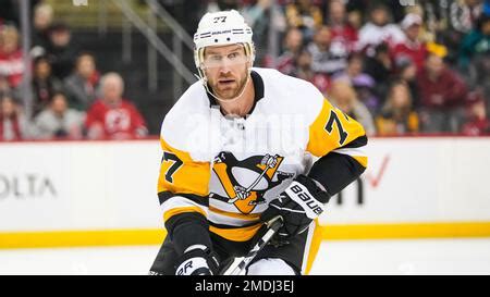 Pittsburgh Penguins' Jeff Carter (77) during the first period of an NHL hockey game Sunday, Jan ...