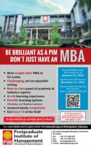 Master of Business Administration by Postgraduate Institute of ...