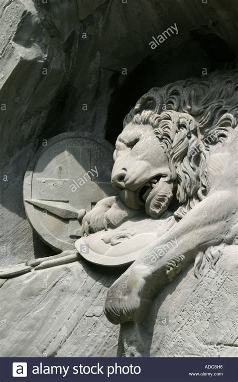 Close up of the Lion Monument, Lucerne, Switzerland | Lion monument ...