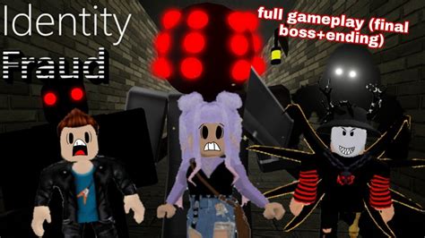 Roblox👤Identity Fraud👺(full gameplay+final boss/ending) - YouTube