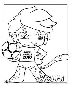 South of Africa World Cup Mascot Coloring Page - Free Printable ...