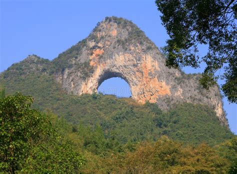 Moon Hill In Yangshuo, Guangxi Province Stock Photo - Image: 38434600