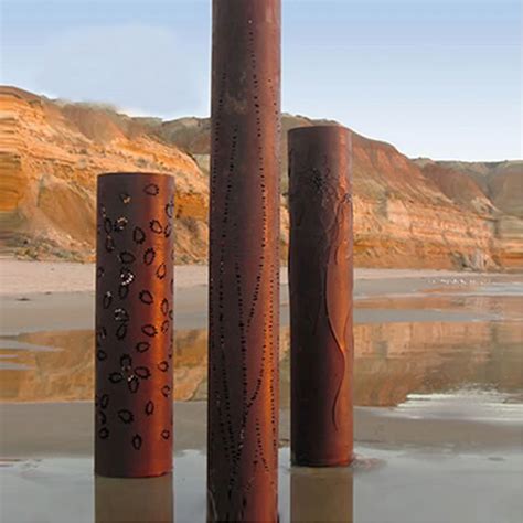 Abstract Weathering Steel Sculpture Rust Metal Column Sculpture - Buy ...