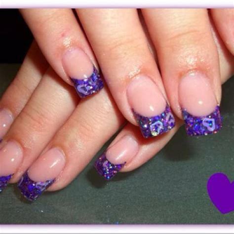 Purple Valentines Day Nails | Valentine's day nails, Nail designs ...