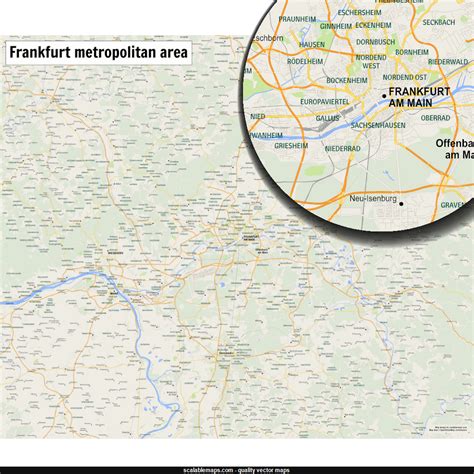 ScalableMaps: Vector map of Frankfurt (gmap regional map theme) | Map vector, Map, Frankfurt