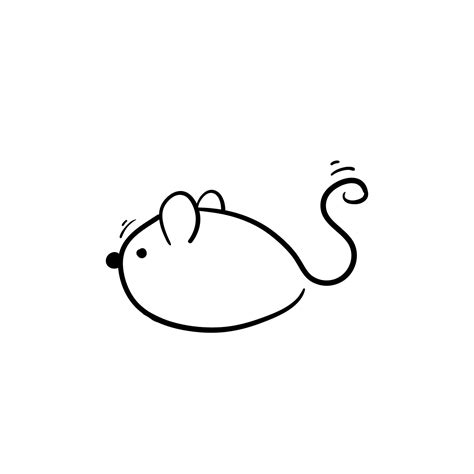 doodle rat illustration with hand drawn style vector isolated on white 6331410 Vector Art at ...