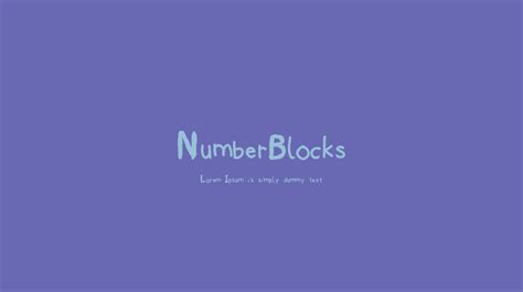 NumberBlocks Font : Download Free for Desktop & Webfont