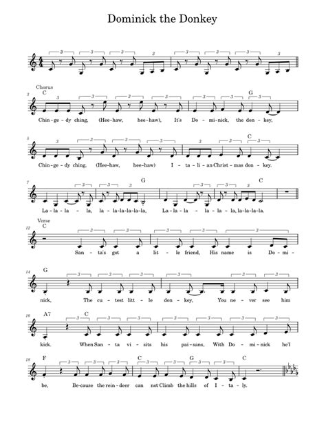 Dominick the Donkey Sheet music for Saxophone (Tenor) (Solo) | Download ...