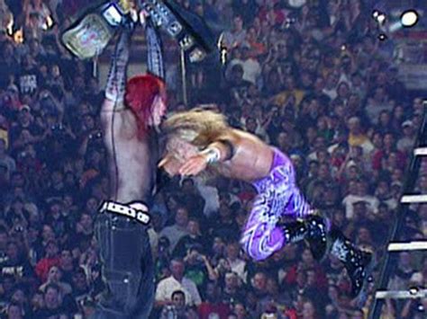 Video: Edge spears Jeff Hardy from the top of the ladder