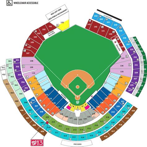 Nationals ballpark map - Washington nationals ballpark map (District of ...