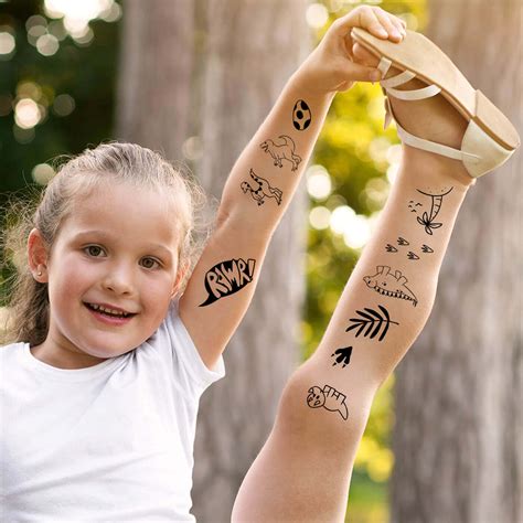 Kids temporary tattoo Dinosaurs with worldwide shipping on Vivamake