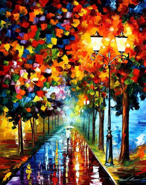 BURST OF COLORS — PALETTE KNIFE Oil Painting On Canvas By Leonid Afremov