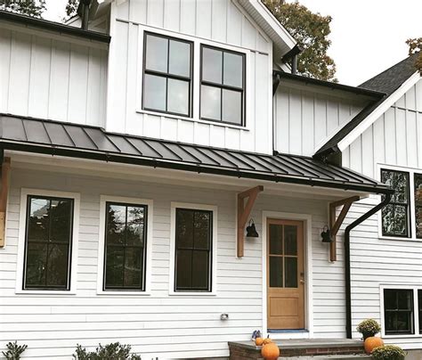 Black Windows Match Exterior Accents On Modern Farmhouse | Pella